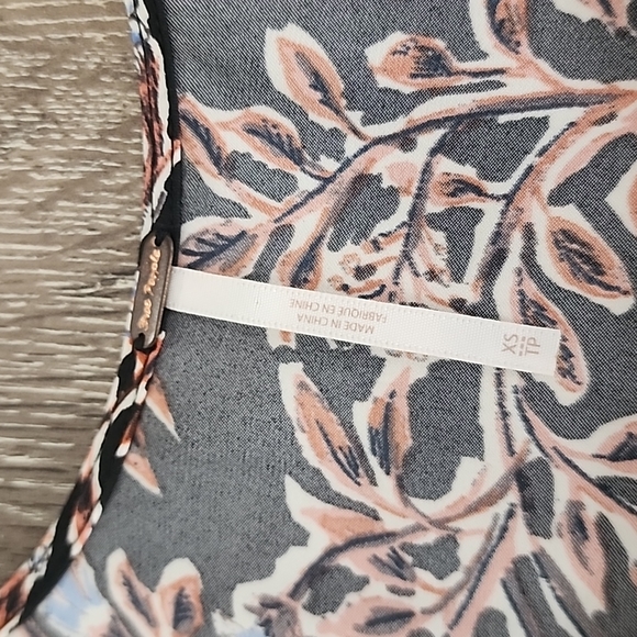 Free People Womens Santiago Printed Smocked Crop Top Black Floral - Picture 7 of 9